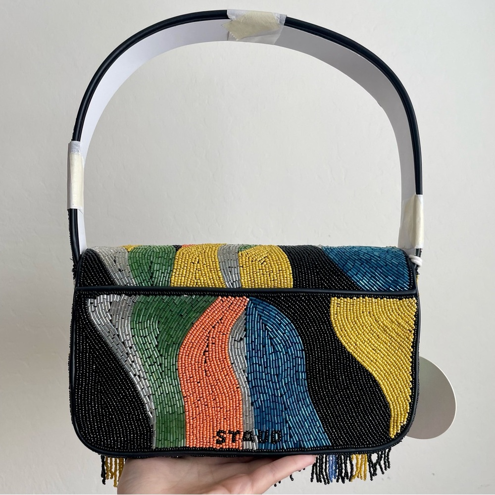 STAUD BEADED TOMMY BAG MULTI COLOR FRINGE - Picture 5 of 5